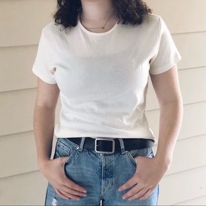 Short Sleeve Cream Ralph Lauren Shirt